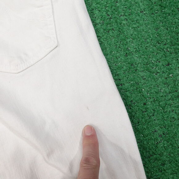 ADRIANO GOLDSCHMIED THE MIDDI ANKLE WHITE DENIM JEANS WOMENS SZ 28 28R - Picture 10 of 15